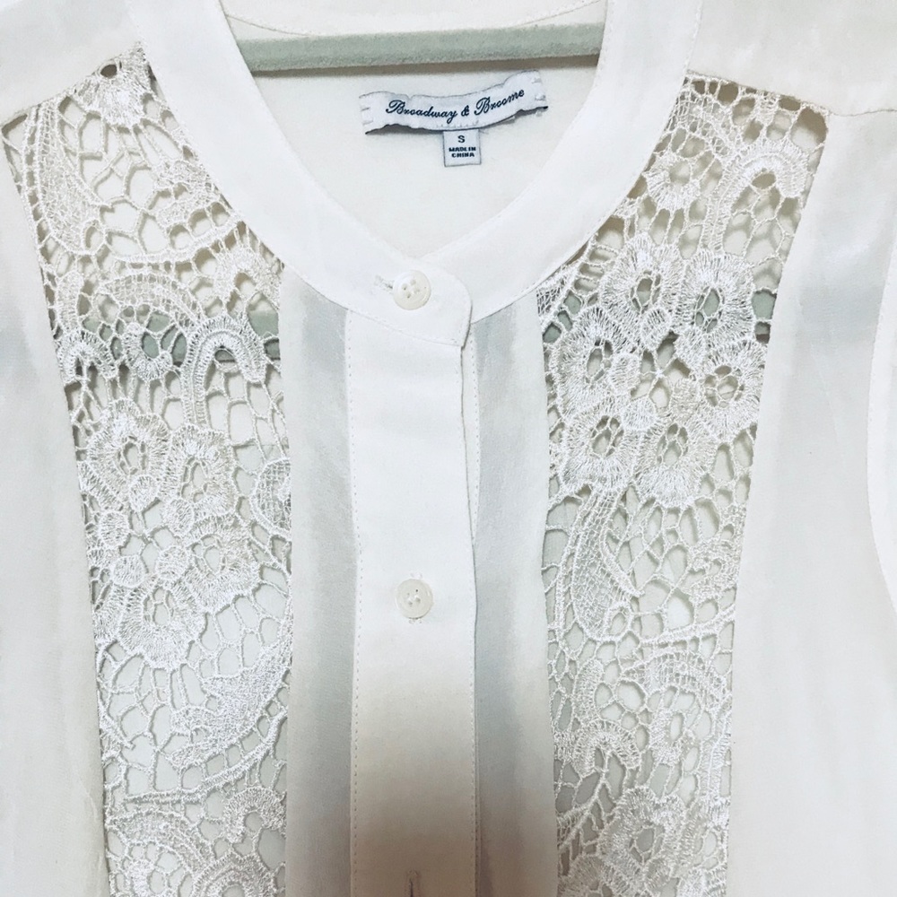 Sleeveless silk blouse